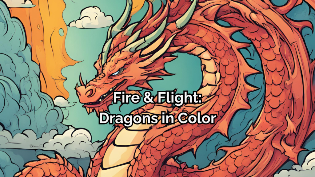 Fire & Flight digital adult coloring book cover