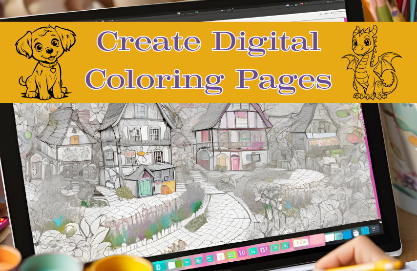 Create Digital Coloring Pages
