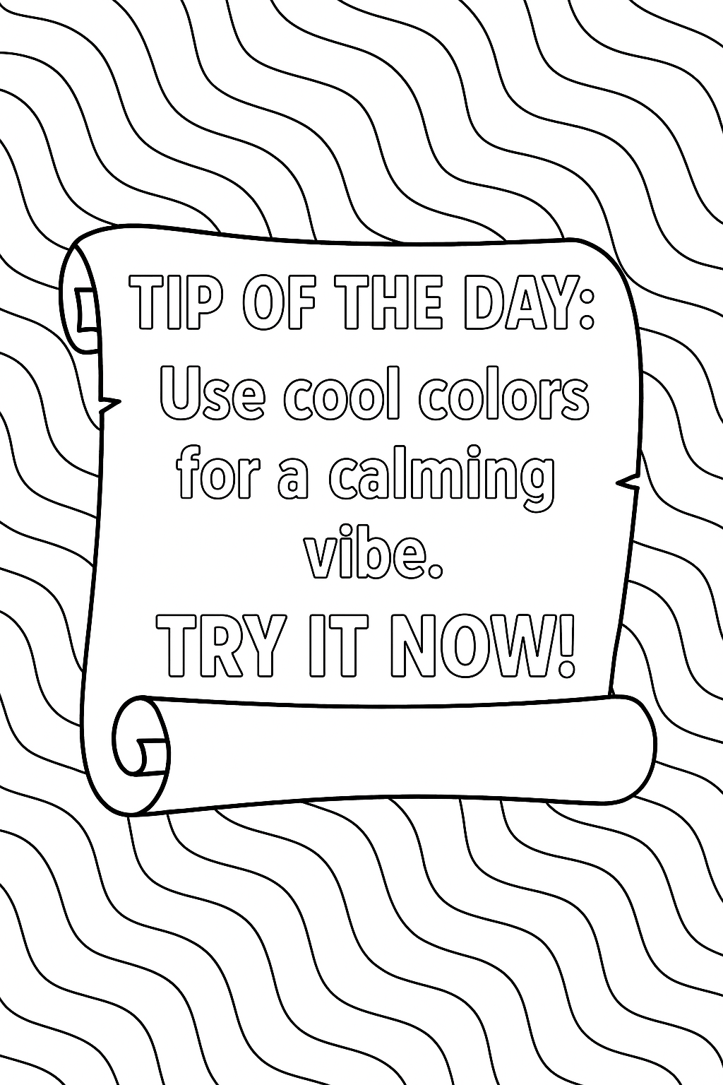 Daily Tips #15 - use cool colors for a calming vibe.
