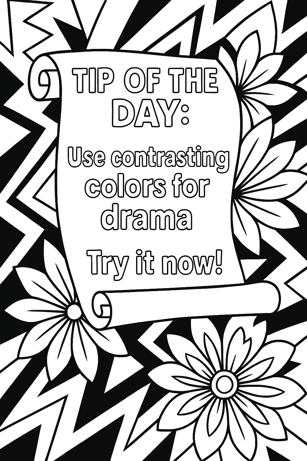 Daily Tip #18 - Use contrasting colors for drama