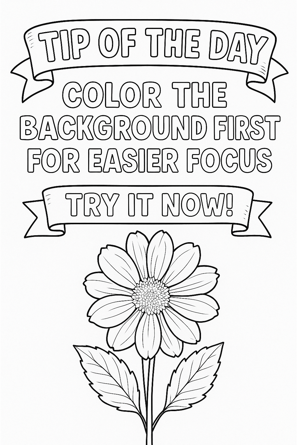 Daily Tip #21 - Color the background first for easier focus