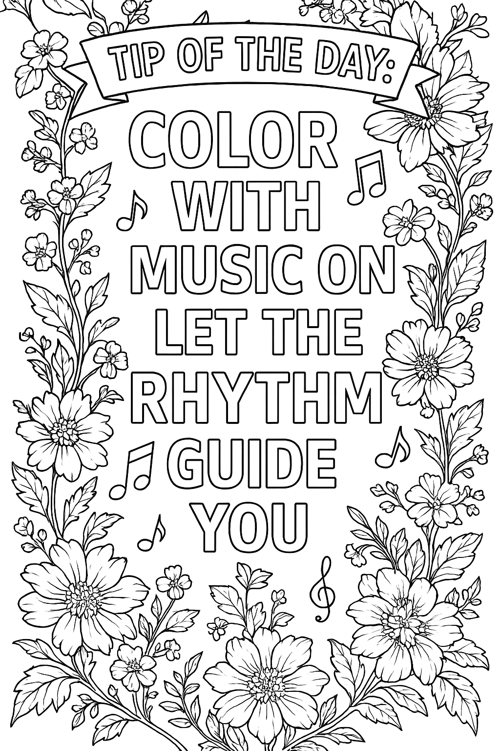 Daily Tip #23 - color with the music on - let the rhythm guide you.