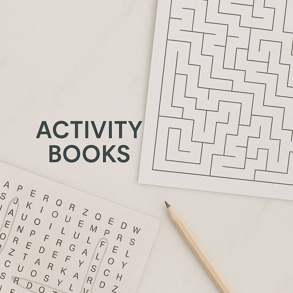 Maze books, word searches, and kids activity books on Amazon KDP