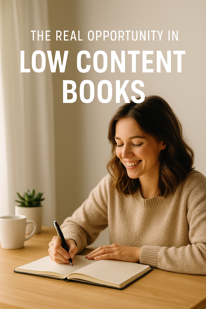 Smiling person journaling with text overlay "More Than Just A Notebook"