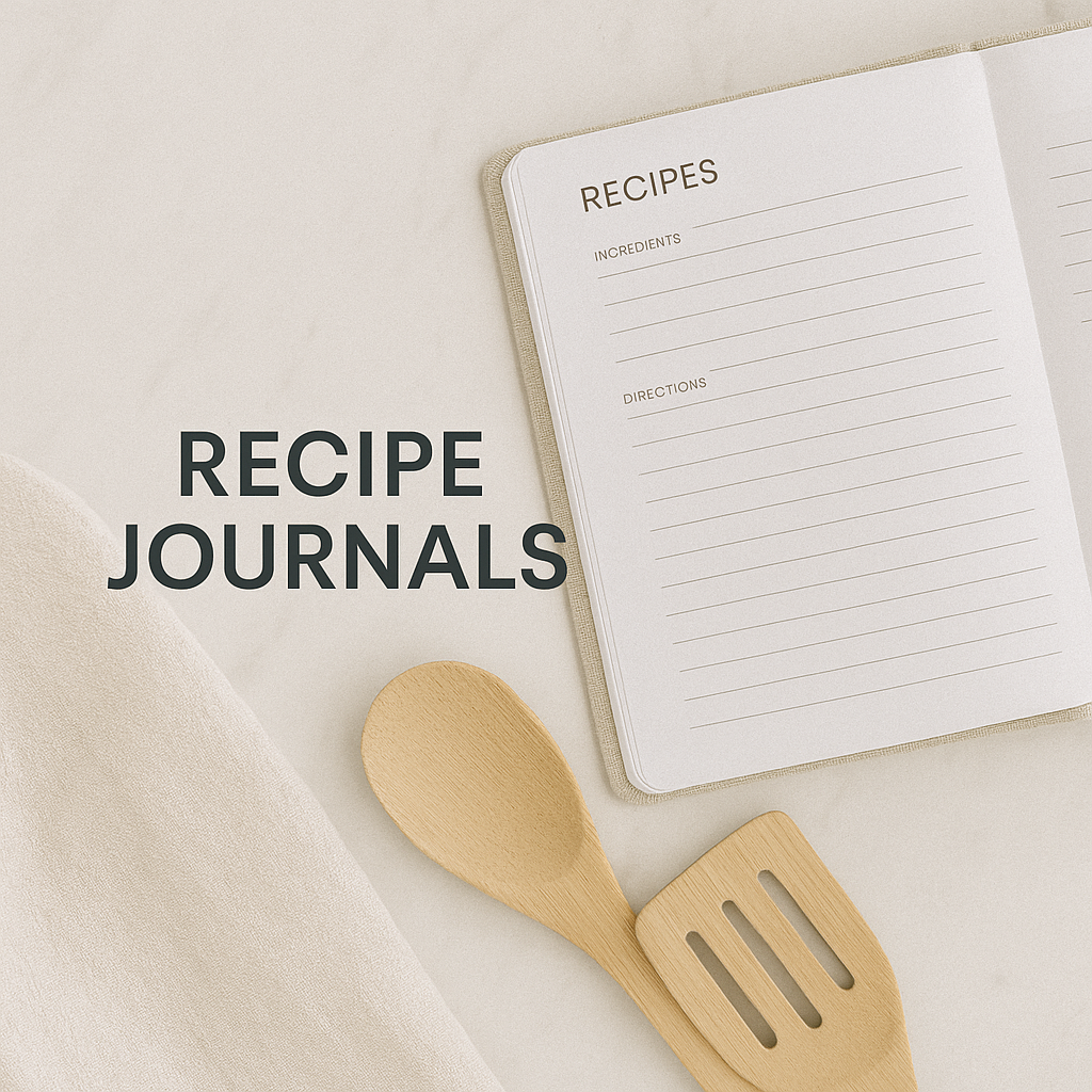 Recipe journals and kitchen logbooks that sell on Amazon