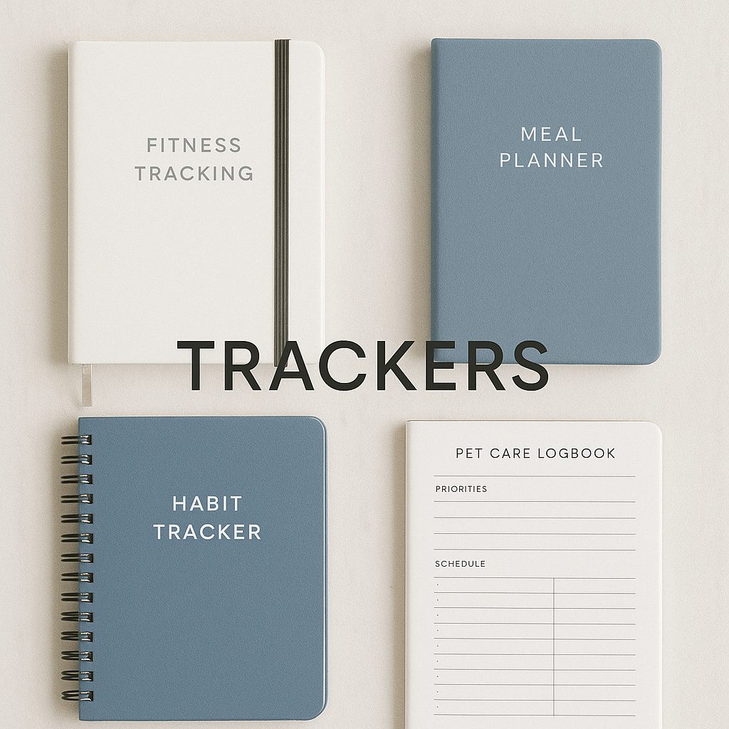 Popular low content trackers and logbooks selling on Amazon KDP